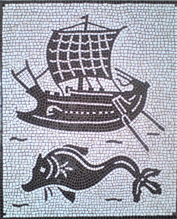 Roman Ship & Dolphin